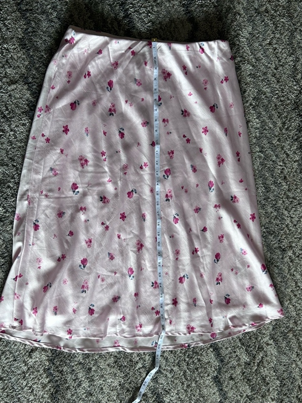 Trixxi Pink Floral Satin Slip Skirt Women’s XL - Picture 3 of 4